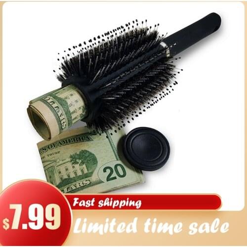 Brush Safe Hair Brush Secret Stash Box Hidden Secret Storage Box Key Safe Box Hollow Hair Comb Hide Money Home Secret Stash Box