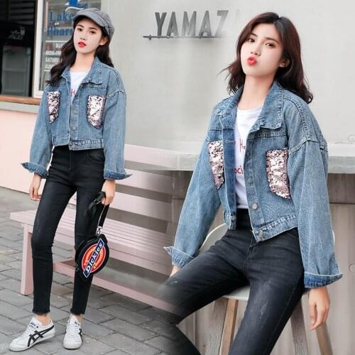 Cheap wholesale 2019 new autumn winter Hot selling womens fashion casual Denim Jacket FP5681