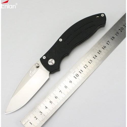 Enlan EL-04 Top Folding Blade Knife 8Cr13Mov Blade G10 Handle Knives Outdoor Camping Hunting Survival Bushcraft EDC Pocket Tool