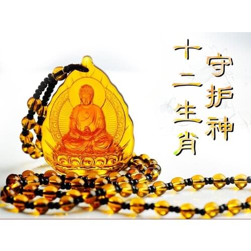 HOT SALE # Greco-Buddhist pocket travel efficacious bless Mascot Namo Amitabha Buddha HANDMADE Crystal Pendant Buddhist Amulet