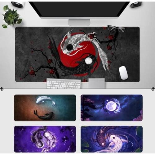 Pattern Last Airbender Fish Yin Yang Gaming MousePad PC Laptop Gamer Mousepad Anime Antislip Mat Keyboard Desk Mat For LOL/CS GO