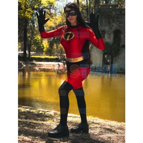 The Incredibles Elastigirl Helen Parr Spandex Superhero Costume Woman Zentai Bodysuit for Halloween Custom Made