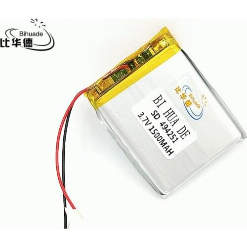 Li-Po 494251 3.7V 1500mAh lithium polymer battery MP3 MP4 navigation instruments small toys and other products Univ