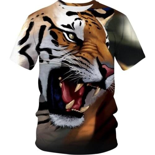 Tiger T Shirt Men 3d Prined 2020 New T-Shirt Short Sleeve O-Neck Fashion Hip Hop Summer Tops Tees Casual 3D Male Shirt tiger