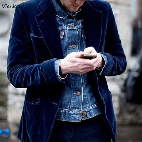 Mens Coat 2021 Autumn New Fashion Comfortable Long Sleeve Suit Jacket Mens Vintage Solid Color Casual Blazers Male