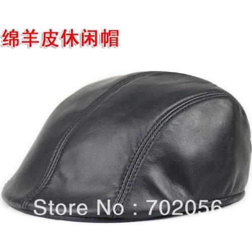 New real leather Newsboy Hat Cap Gatsby Golf Men Women Beret Cabbie Driving Flat #2900