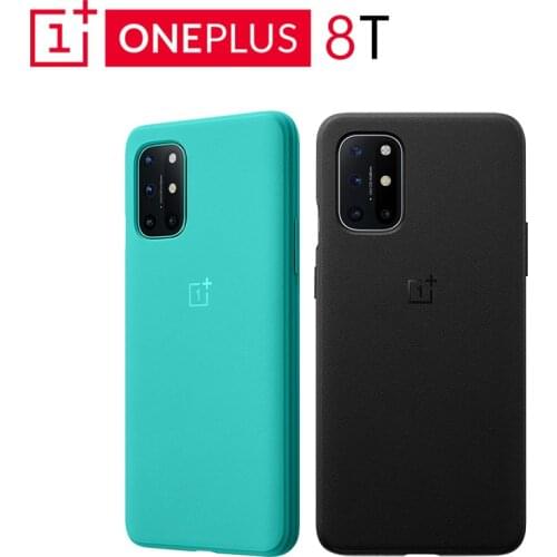 Original OnePlus 8T Sandstone Bumper Case Classic Redefined Passed With Flying Colors Cyan Black PC+TPU 31g 163.7*78*10.9mm