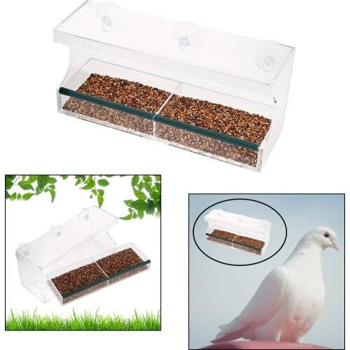 Clear Hanging Bird Feeder Window Bird House with Strong Suction Cups for Birds, Squirrel, Balcony Window Decor