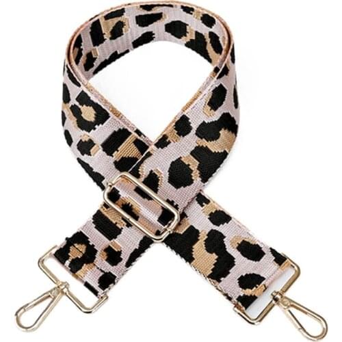 Leopard Print Adjustable Handbag Shoulder Strap Replacement with Swivel Hooks 20CA