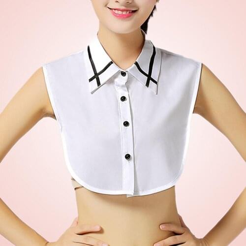 29 Styles Womens Detachable Fake False Collar Solid Color Retro Plaid Check Chiffon Half Shirt Blouse Adjust Clothes Accessories