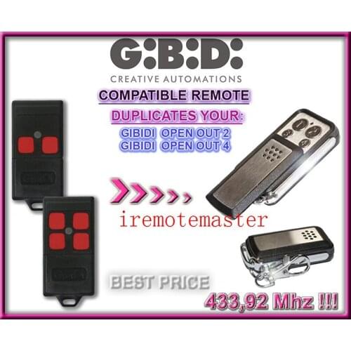 Favorable price GIBIDI OPEN OUT2,OPEN OUT4 replacement remote control beautiful