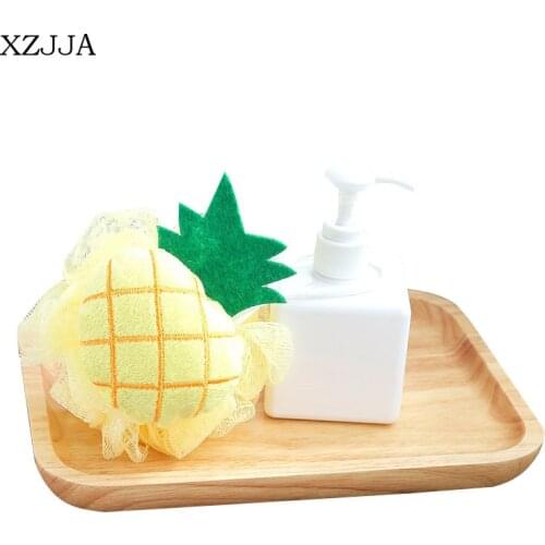 XZJJA Cute Cartoon Fruit Foaming Mesh Bath Ball Body Wash Shower Brush Exfoliating Brush Back Scrubber Bathroom Cleaning Tools