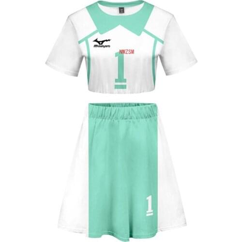 Anime Haikyuu Cosplay Costume Aoba Johsai High School Oikawa Tooru Iwaizumi Hajime Sexy 2 Piece Set Women Skirt and Top Outfits