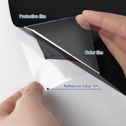 Light Vinyl Film Smoke Tint Vinyl Wrap 1 Roll 12\\\" X 79\\\" 30 X 200cm Black Car Film