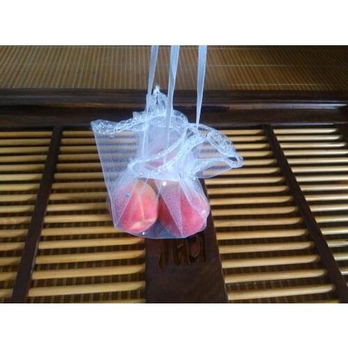 100pcs diameter 26cm White Round Organza Bag Drawstring jewelry packaging bags for Wedding/gift/food/candy/Christmas Yarn bag