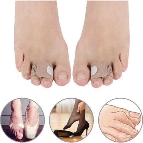 2Pcs Hammer Elastic Toe Separator Corrector Wrap Splints Tape for Overlapping Toe Hand Protector Cushioned Bandages