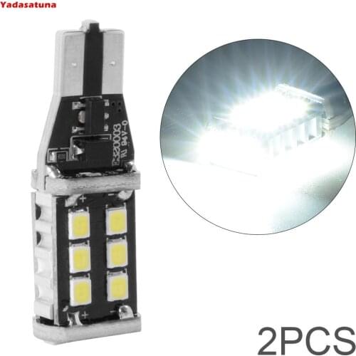2pcs T10 /194/ W5W 2835 15SMD Ampoules LED Remplacement 10W Blanc pour Lumieres de Lecture Automobiles, Lampes de Lecture