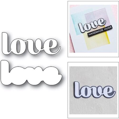 2020 New English Words Love and Silhouette Metal Cutting Dies For DIY Cut Paper Craft Making Greeting Card Scrapbooking NO Stamp