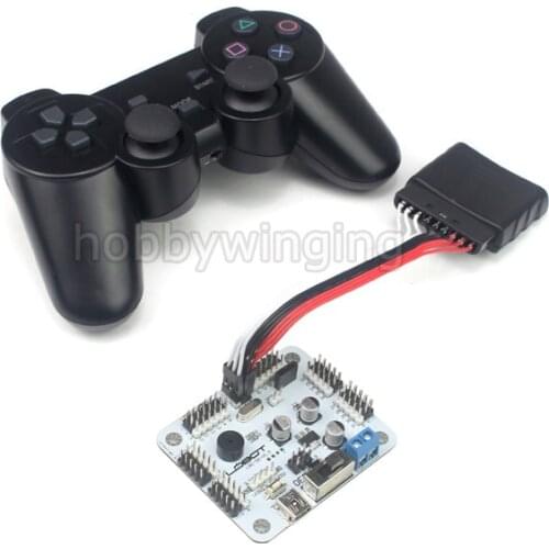 32 Channel Robot Servo Motor Control Board & PS2 Controller + Receiver for Hexapod manipulator Mechanical Arm Bipedal Robot