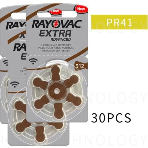 5pack(30PCS) original Peak Performance Hearing Aid Batteries. Zinc Air 312/A312/PR41 Battery for CIC Hearing aids Free Ship