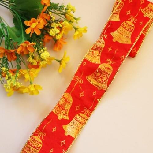 5YARD/lot 6.3cm Ribbons Printed Organza Ribbon Tape for Needlework DIY Gift wrapping Decoration