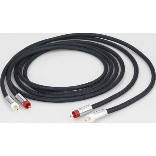 2020 Audiocrast A10+XW60 HIFI RCA TO RCA Audio Cable With Gold Plated Star line RCA Plug Cable Audio Grade Silver Analogue Cable