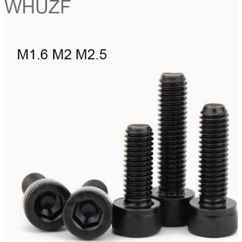 WHUZF Hexagon Hex Socket Cap Head Screw Bolts M1.6 M2 M2.5 M3 M4 M5 M6 M10 12.9 Grade Carbon Steel Allen Screw Din912
