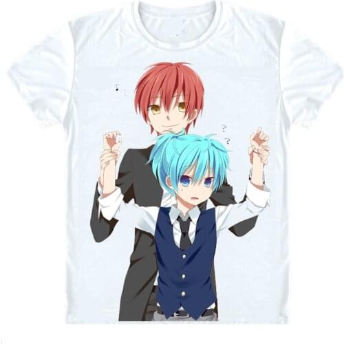 Assassination Classroom Ansatsu Kyoushitsu T-Shirts Short Sleeve Shirts Anime Manga Akabane Karma Karuma Class 3-E Cosplay Shirt
