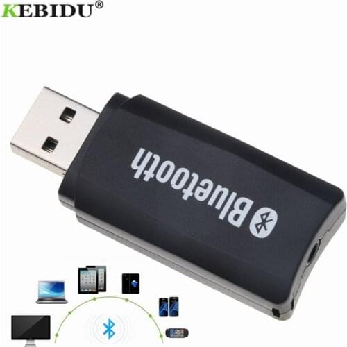 KEBIDU USB Wireless Adapter 3.5mm AUX Bluetooth Receiver Dongle Audio Bluetooth Receiver Adapter 3.5mm Jack Car Kit for Car