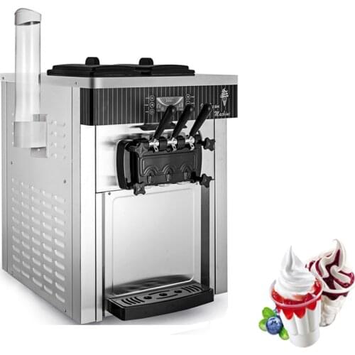 Commercial Soft Serve Ice Cream Machine industrial swirl ice cream cone machine 220V Stainless Steel