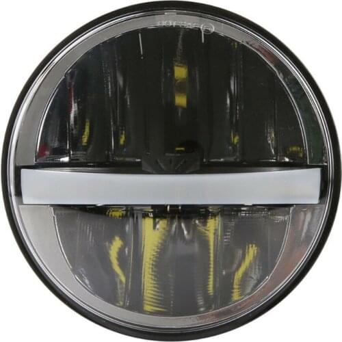5.75 Inches Black 6000K Motorcycle Round LED Headlight with DRL Hi-Lo Beam for 96-Later XL1200C