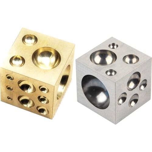 Brass Square Dapping Block 50*50*50mm Metal Punch Jewelry Doming Tool