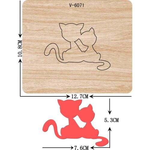 New Cat wooden dies cutting dies for scrapbooking Multiple sizes V-6071