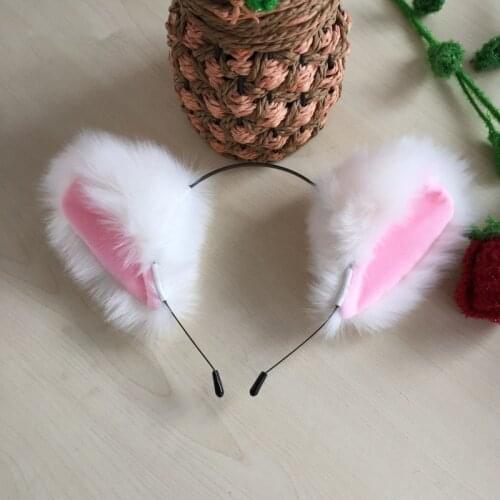 Cartoon Cat Ears Hairband Headwear Sexy Long Fur Head Band Hair Accessories For Women Girls Kid Party Christmas Headband