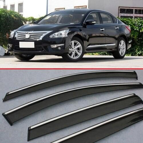 Plastic Exterior Visor Vent Shades Window Sun Rain Guard Deflector For Nissan Altima 2013-2015
