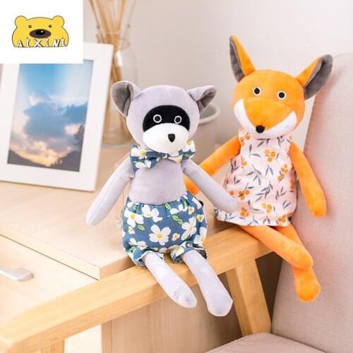 Raccoon Plush Mouse Frog Plush Elk Fox Plush Forest Soothes Small Animal Soft Toy Plushies Stuffed Animals Kawaii Pillow Appease