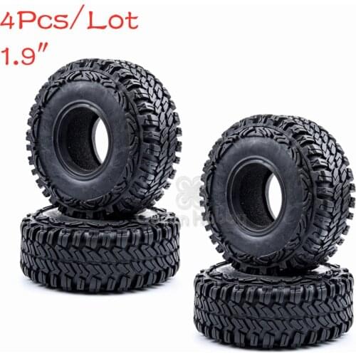 4Pcs/Lot 1.9" Terrain Rubber Wheel Tires 114mm Hige Quality Material for 1:10 Scale RC Crawler Axial SCX10 90046 Tamiya CC01 D90