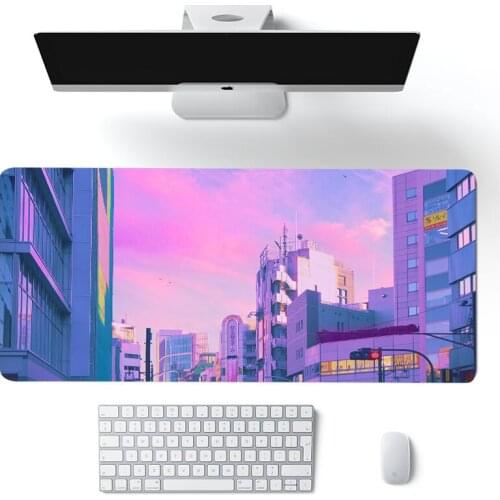 Pink mouse pad Moon landscape Large Mouse pad PC Computer mat Free Shipping Large Mouse Pad Keyboards mouse pad mat mouse pad