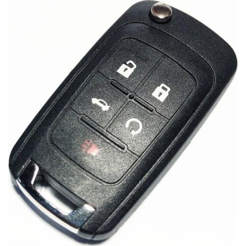 Replacement Remote case For Chevrolet Cruze Malibu Camaro Sonic Equinox Volt Spark 5 Button HU100 Blade Flip Folding Key Shell