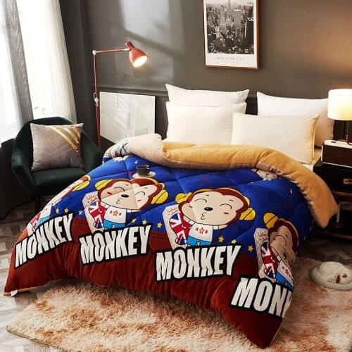 Super Warm Lamb Cashmere quilt winter 5kg thick double-sided velvet blanket spring autumn comfortable soft plush comforter core