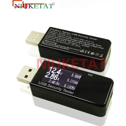 USB security tester LCD display Mini USB current voltage capacity power testing instrument Mobile phone charger safety monito