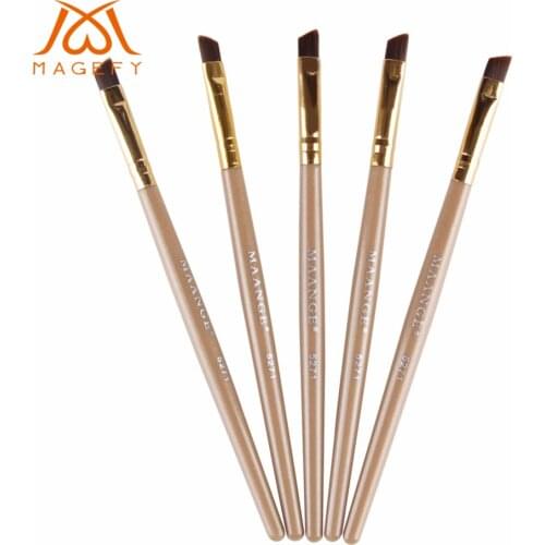Wholesale 100pcs Angle Eye Makeup Brush For Eyebrow Eyeliner Eyeshadow Cosmetic Makeup Tool Beveled Eyebrow Brushe