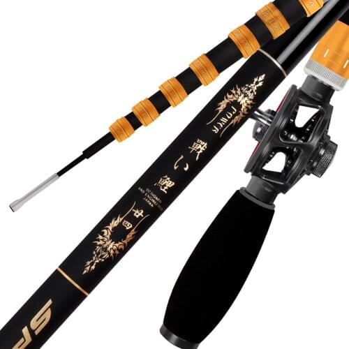 Ultralight Hollow Rod 4.5m 5.4m 6.3m 7.2m Fishing Pole Short Sections 28 Tone Spinning Olta Carbon Fiber Hard Stream Peche Pesca