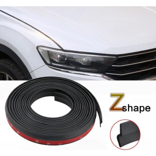 Black Rubber Seal Strips Z shaped Trim Noise Insulation Epdm Weatherstrip Seal Car Door Seal Sealing Strip Auto Rubber Seals