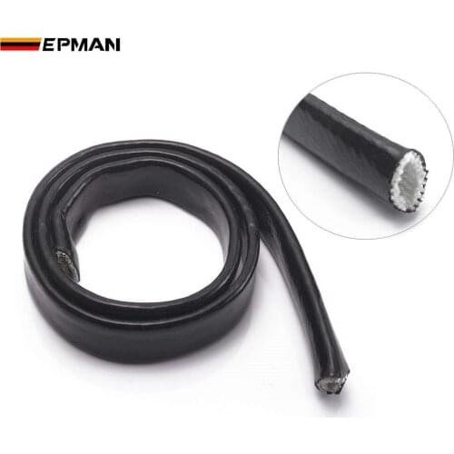 High Temperature Heat AN6 Vulcan Fire Sleeve Fire Braid Flame Shield Black 3/8X1M ID:10MM FOR VW GOLF MK5 MKV EP-FHGAN6