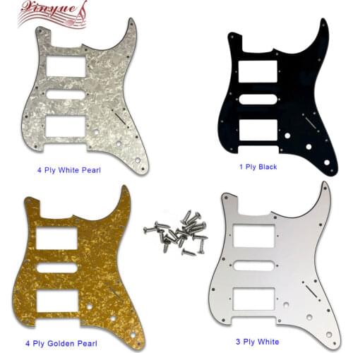Pleroo Guitar Parts - For US 72' 11 mounting Screw Hole Standard St Hsh PAF Humbucker strat Guitar pickguard many colors