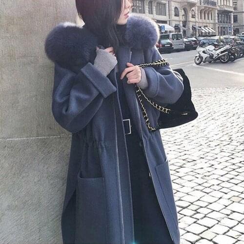 Winter Woolen Coat For Women 2021 Autumn Long Wool Parka Jacket Plus Size Female Warm Thicken Hooded Wool Overcoat Loose Outwear