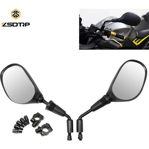 ZSDTRP Universal M8 M10 Screw 2Pcs/Pair Motorcycle Mirror Scooter E-Bike Rearview Mirrors Electrombile Back Side Convex Mirror