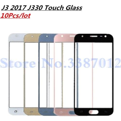 10Pcs/lot For Samsung Galaxy J3 2017 J330 J330F SM-J330FN SM-J330N Touch Screen Front Glass Panel TouchScreen LCD Outer Lens