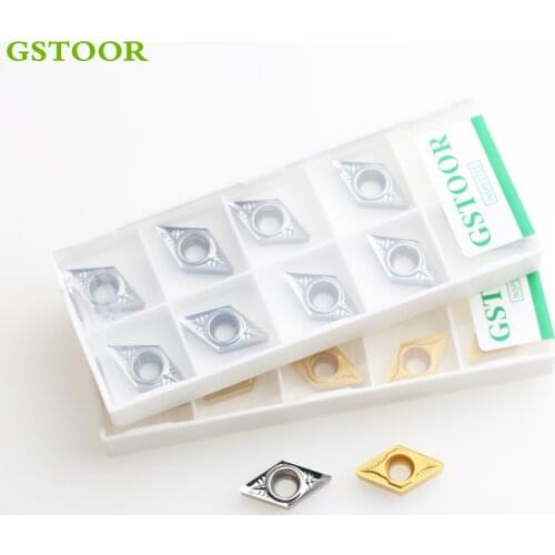 10PCS DCGT070202 DCGT070204 DCGT11T302 DCGT11T304 DCGT11T308 AK GH01 CNC Lathe Carbide Turning Tools For Aluminum